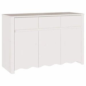 vidaXL Buffet Drammen Blanc 114 x 43 x 75.5 cm Bois de pin massif