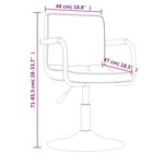 vidaXL Chaises pivotantes à manger lot de 2 noir velours
