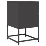 vidaXL Table de chevet noir 36x39x60 5 cm acier laminé à froid