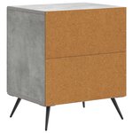 vidaXL Cabinet de chevet 2 Pièces Gris béton 43 x 34 5 x 50 cm