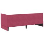 vidaXL Cadre de lit d'angle Bordeaux 80 cm x 200 cm Velours