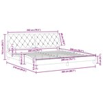 vidaXL Cadre de lit sans matelas rose 200x200 cm velours