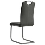 vidaXL Chaises à manger cantilever lot de 4 gris similicuir