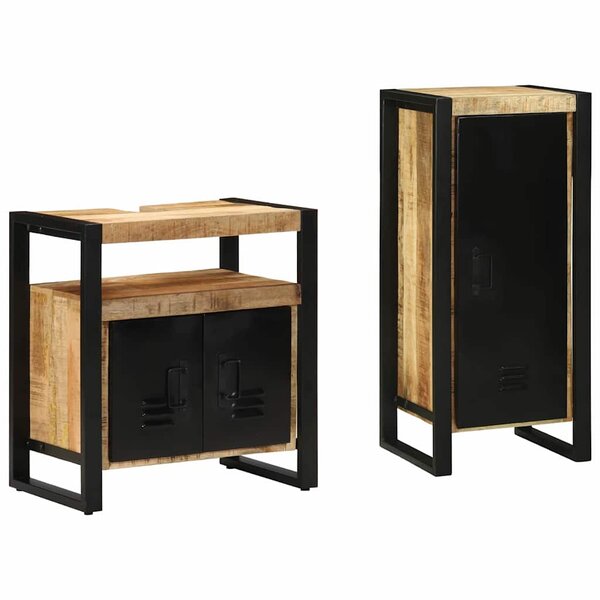 vidaXL Ensemble de mobilier de salle de bain avec étagère 2 Pièces