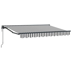 vidaXL Auvent rétractable électrique Anthracite et blanc 3 5 x 2 m