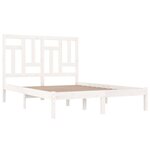 vidaXL Cadre de lit sans matelas blanc 140x190 cm bois de pin massif