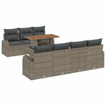 vidaXL Ensemble de canapé de jardin 8 Pièces Gris 100 x 55 x 73 cm
