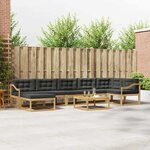 vidaXL Ensemble de canapés d'extérieur 8 Pièces Blanc et anthracite