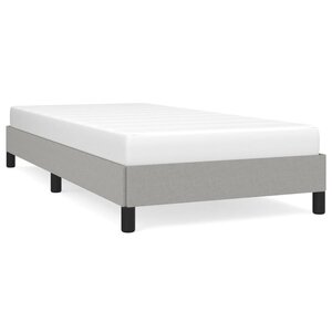 vidaXL Cadre de lit Gris clair 90x200 cm Tissu