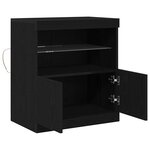 vidaXL Buffet Noir 60 x 37 x 67 cm Bois d'ingénierie