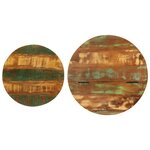 vidaXL Ensemble de tables basses 2 Pièces noir bois récupération massif