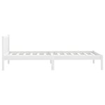 vidaXL Cadre de lit sans matelas blanc bois massif 100x200 cm