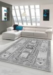 Tapis de salon EDFOU 300 x 400 cm - Gris