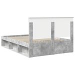vidaXL Cadre de lit Béton 160 x 200 cm Bois de pin massif
