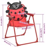 vidaXL Jeu de bistro avec parasol pour enfants 3 Pièces Rouge