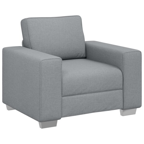 vidaXL Chaise de salon gris clair - 59 cm en tissu