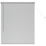 vidaXL Store de Fenêtre avec des rideaux Manuel Argent Aluminium