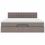 VidaXL Cadre de lit ottoman avec matelas taupe 160x200 cm tissu