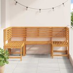 vidaXL Ensemble de banc de jardin 3 Pièces Marron Bois d'acacia massif