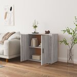 vidaXL Buffet Sonoma gris 80x33x70 cm Bois d'ingénierie