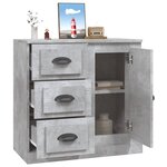 vidaXL Buffet gris béton 70x35 5x67 5 cm bois d'ingénierie