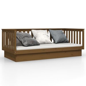 vidaXL Lit de jour Marron miel 90x200 cm Bois de pin massif