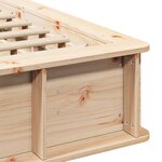 vidaXL Cadre de lit avec stockage Marron 120 x 200 cm bois