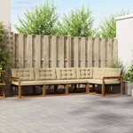 vidaXL Ensemble de canapés d'extérieur 5 Pièces Naturel et Beige
