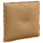 vidaXL Coussin de Dos Marron 50 x 45 cm Tissu en velours côtelé