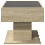 vidaXL Table basse avec LED chêne sonoma 70x50x45 cm bois d'ingénierie