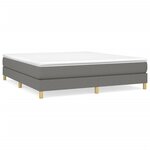 vidaXL Cadre de lit sans matelas gris foncé 160x200 cm tissu