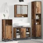 vidaXL Cabinet de salle de bain Bois ancien 35 x 37 5 x 188 5 cm