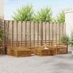 vidaXL Ensemble de canapés d'extérieur 7 Pièces Naturel
