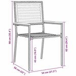 vidaXL Chaises de Jardin 4 Pièces Gris  Marron