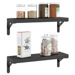 vidaXL Supports d'étagères 4 Pièces 15x2 5x11 5 cm noir acier inoxydable