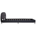 vidaXL Cadre de lit avec LED sans matelas noir 180x200 cm