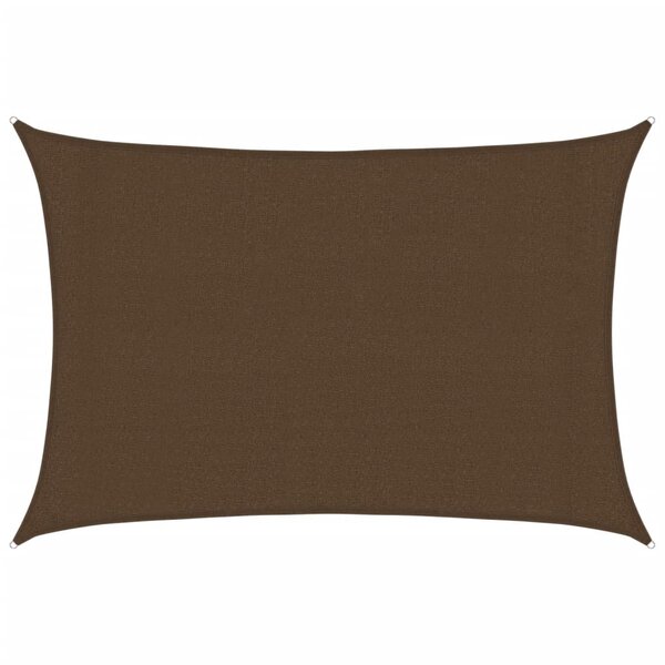 vidaXL Voile d'ombrage 160 g/m² Marron 3x5 m PEHD