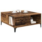 vidaXL Table basse Bois Ancien 80 x 80 x 36 5 cm Bois d'ingénierie