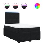 vidaXL Sommier à lattes de lit avec matelas Noir 120x200 cm Velours