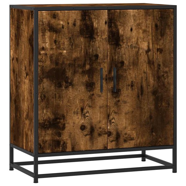 vidaXL Buffet chêne fumé 68x35x76 cm bois d'ingénierie et métal