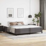 vidaXL Lit avec matelas Gris 200 x 200 cm Faux cuir