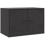 vidaXL Meubles TV 2 Pièces noir 67x39x44 cm acier