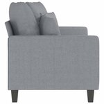 vidaXL Canapé à 2 places Gris clair 140 cm Tissu