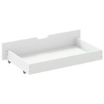 vidaXL Cadre de lit avec 2 tiroirs Blanc Bois de pin massif 100x200 cm