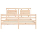 vidaXL Cadre de lit sans matelas bois massif