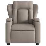 vidaXL Fauteuil inclinable Taupe Tissu