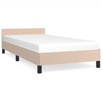 vidaXL Cadre de lit avec tête de lit Cappuccino 90x200 cm Similicuir
