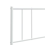 vidaXL Tête de lit métal blanc 120 cm