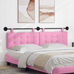 vidaXL Tête de lit suspendue Rose Tissu
