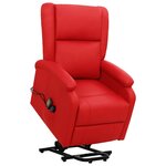vidaXL Fauteuil de massage Rouge Similicuir